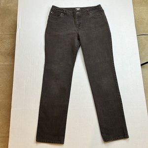 j. jill Dark Grey Slim Leg Stretch Jeans- Size 10